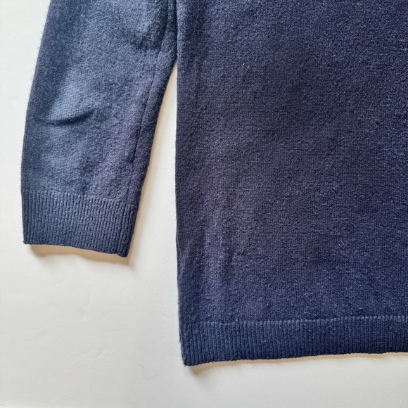 Talbots Audrey Pure Cashmere Sweater Navy Blue Soft Crew Neck 3/4 Sleeves Sz XS - Picture 8 of 12